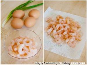 The practice measure of slippery egg shelled fresh shrimps 1