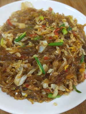 The practice measure that cabbage fries yam vermicelli made from bean starch 10