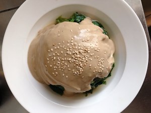 Filling calcium tastily sesame paste (hemp juice) the practice measure of naked oats dish 6