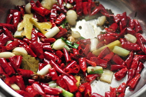 The practice measure of hot pepper chicken 13