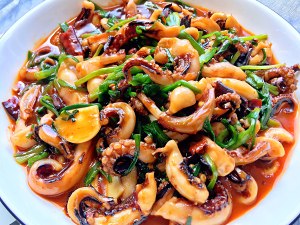 Wow, had eaten the most delicious squid to need up to now, the practice measure that the second kills all iron plate You side the street 3