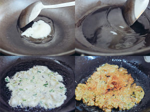 The characteristic oyster bake in a pan of wet Shan mom (unripe oyster / sea Li decoct / Ke young decoct) practice measure 4