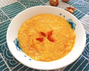 Quick worker breakfast, the practice measure of the pumpkin millet congee that raises a stomach 8