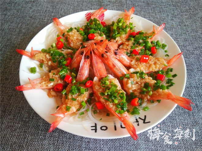 
Garlic Chengdu vermicelli made from bean starch opens back shrimp, exceed measure of detailed picture article! practice