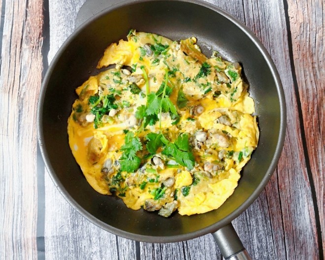 
The practice of the authentic practice of bake in a pan of wet Shan oyster