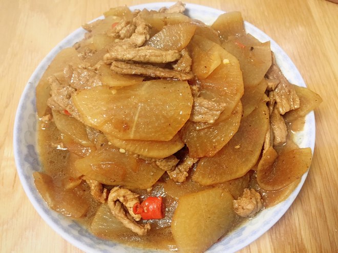 Bai Luoboは肉質の練習を炒め、bai Luoboは肉の炒め方を美味しくする