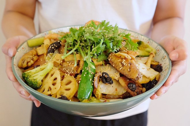 ご飯と一緒に行くことを超える麻は、熱い甘いボイラー（詳細な対策を超える）の練習です