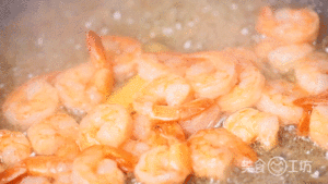Hot pepper shelled fresh shrimps - crisp sweet delicate, pole of go with rice. practice measure 3