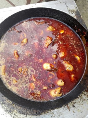 The practice measure of practice of the daily life of a family of chicken of chaffy dish of dark blue city 3