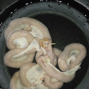 The practice measure that pig pink bowel fries pickled Chinese cabbage 1