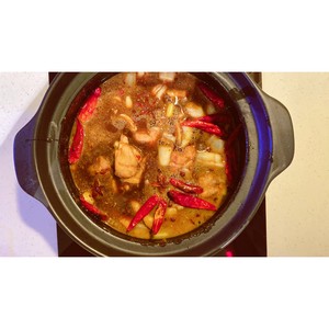 The practice measure of boiler of hot chicken of go with rice 5
