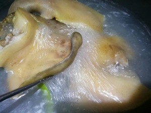 赤い油っぽい豚の耳の練習尺度2