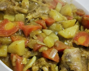 The practice measure of the curry chicken of gigantic go with rice 5