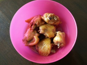 The practice measure of chicken of quick worker polished glutinous rice 2