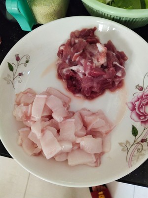 家族の日常生活の肉Qのご飯とgoの甘い炒め物！ 練習対策2 