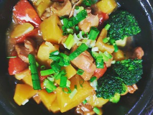 Rice of yellow stew chicken (children edition) practice measure 4