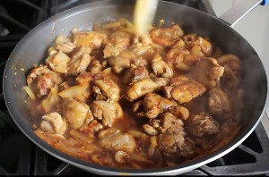 The practice measure of taste of cashew of * of Indian flavor chicken 19