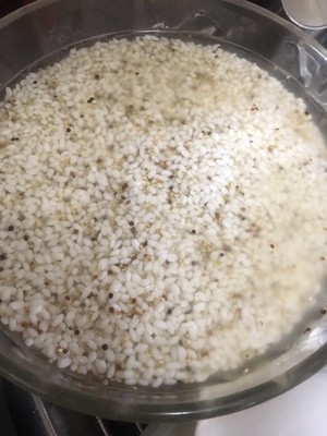 The practice measure of chicken of goosefoot wheat polished glutinous rice 1