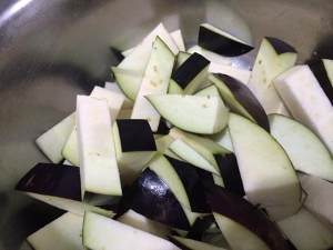 Ground meat aubergine (dish of super go with rice) practice measure 1