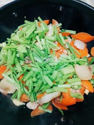 Carrot of # of dish of # Hunan the daily life of a family is small the practice measure that fries the flesh 6