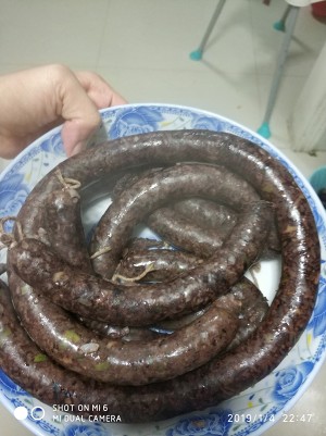 もち米のシンプルでおいしい豚の黒プリン、練習 豚のly 9 