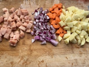 Curry chicken meal is detailed the practice measure of edition 1