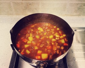 The practice measure of black curry chicken 10