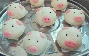 The practice measure that sweetened bean taste of small pink pig includes 6