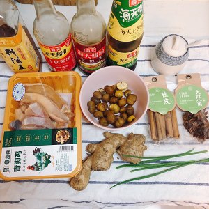 The practice measure of chicken of Chinese chestnut stew 1