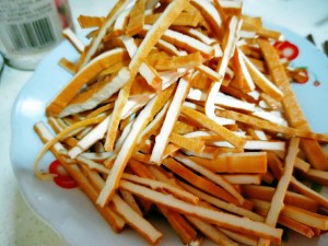 The practice measure that exceeds pork of favorite dish of go with rice to fry leek bean curd to work 3