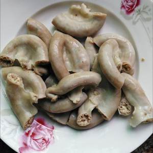 The practice measure that pig pink bowel fries pickled Chinese cabbage 2