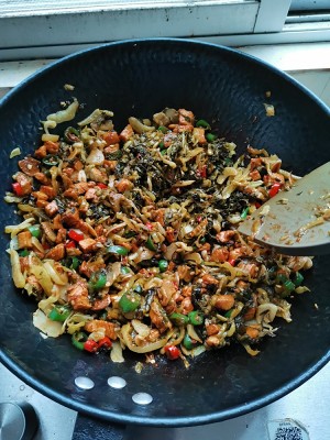 The practice measure of pickled Chinese cabbage of rice of chicken of dish of go with rice 12