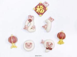 [cartoon of & of cartoon steamed bread is wrapped] the practice measure of big auspicious of 2019 pigs thing 30