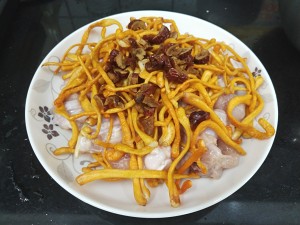 The practice measure of chicken of beautiful evaporate of Chinese caterpillar fungus 4