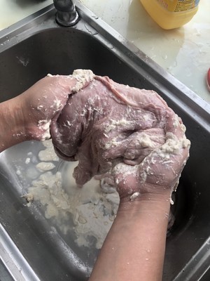 The practice measure of chaffy dish of chicken of abdomen of detailed edition pig 5
