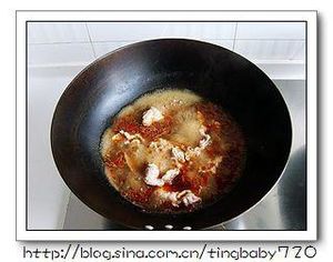 The practice measure of the water cutlet that boil 9