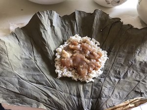 The practice measure of chicken of polished glutinous rice 4