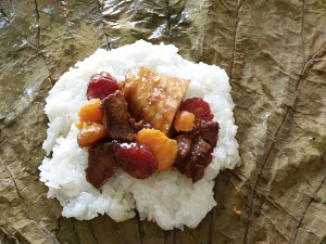 The practice measure of chicken of quick worker polished glutinous rice 9