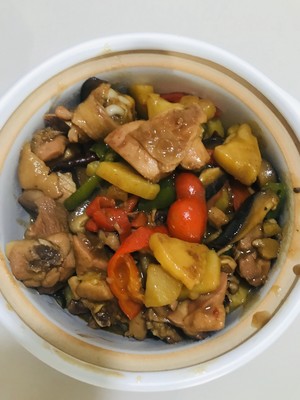 The daily life of a family of rice of yellow stew chicken is delicate the practice measure of version 4