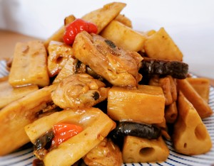 The practice measure of chicken of stew of lotus lotus root 7