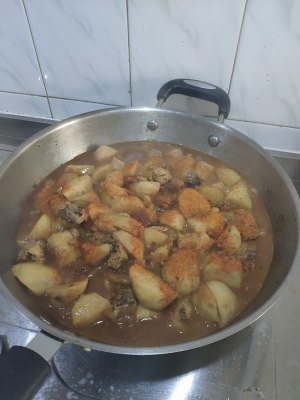 Taro of braise in soy sauce practice measure of chicken 7