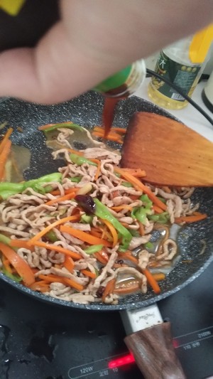 The practice measure that carrot fries shredded meat 17