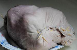 The practice measure of chicken of pig abdomen bag 6