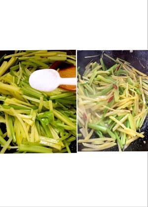 The practice measure that leaves meal celery to fry potato silk 4