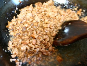The practice measure of dish of go with rice of horn of fleshy foam beans 4