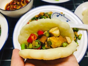 Lotus leaf steamed bread (add way of stuffed of liver mosses of ground meat garlic) practice measure 12