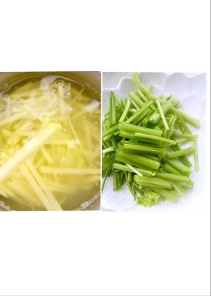 The practice measure that leaves meal celery to fry potato silk 1