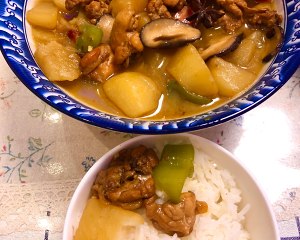 Quan Yuzhou is the simplest most the rice of yellow stew chicken of go with rice is delicious the practice measure that arrives to have 3 bowls of rice repeatedly 12