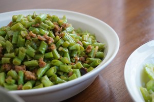 Horn of ground meat beans (dish of go with rice) practice measure 9