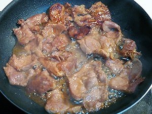 Dawdler eats the meat: The practice measure of flesh of wintersweet of pig of crude fry in shallow oil 4